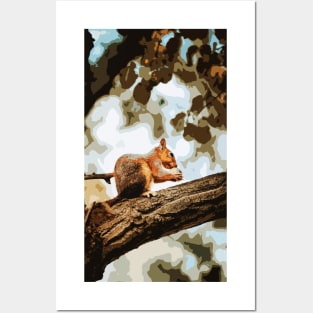 Squirrel cartoon Posters and Art